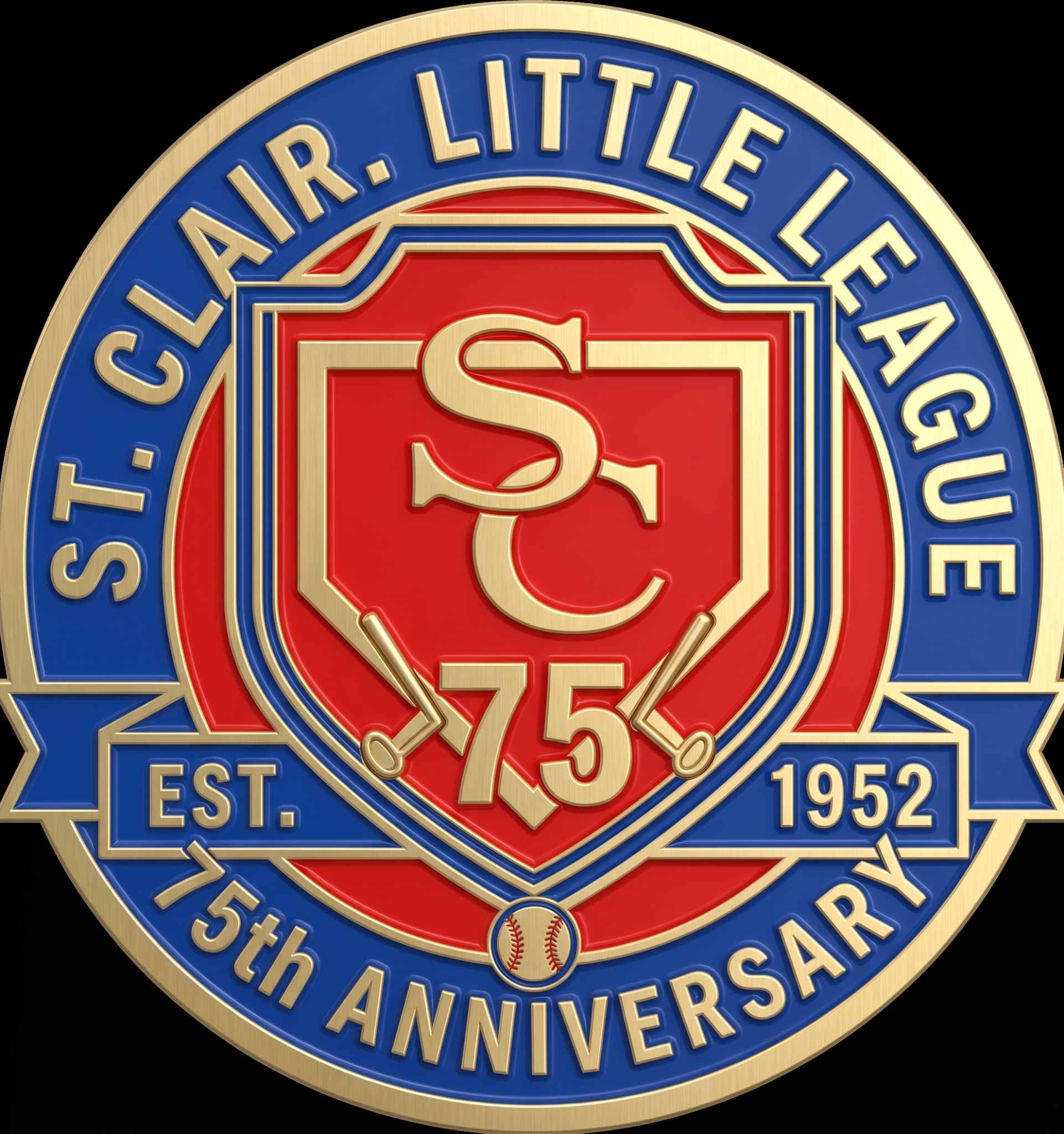 St. Clair Little League 75th Anniversary logo